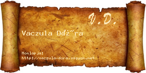 Vaczula Dóra névjegykártya